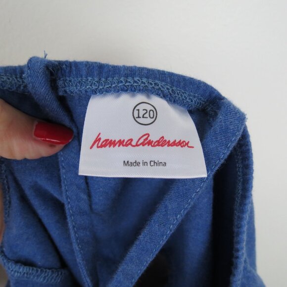 HANNA ANDERSSON Girl's Red White Blue Birds of Peace Ruffle Sundress 120 US 6-7 - Picture 7 of 9